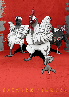 Rooster Fighter Art