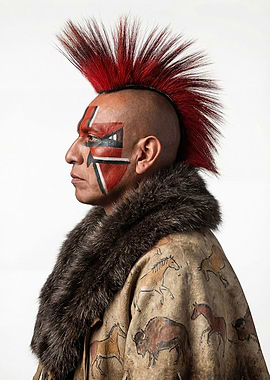 Native American Warrior Portrait