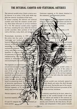 Anatomical Illustration of Neck Arteries