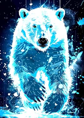 Electric Polar Bear Art