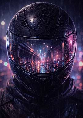 Neon Rider Reflection