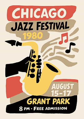 Chicago Jazz Festival 1980 Poster
