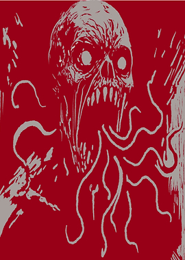 Horror Monster with Tentacles