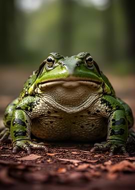 Close-up of a green frog