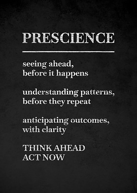 Prescience Definition Poster