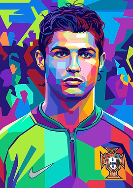 Cristiano Ronaldo Pop Art Portrait