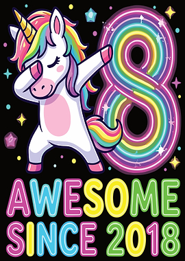 Dabbing Unicorn 8th Birthday