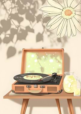 Spring Social Record Player and Lemonade