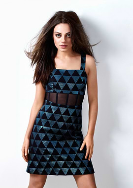 Mila Kunis in Geometric Dress