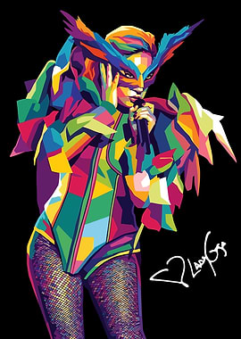 Lady Gaga Pop Art Portrait