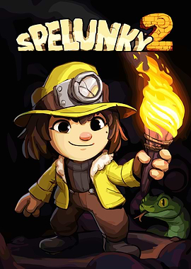 Spelunky 2 Video Game Cover Art