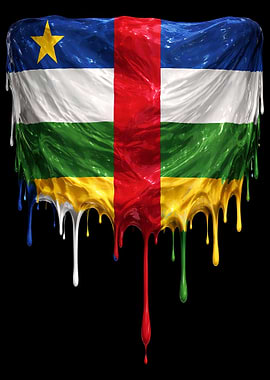 Dripping Central African Republic Flag