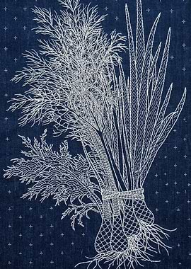 Embroidery of a Botanical Bundle