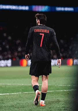 Football Player Kvaratskhelia Walking