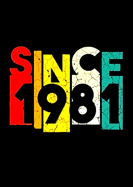 Since 1981 Retro Text Art