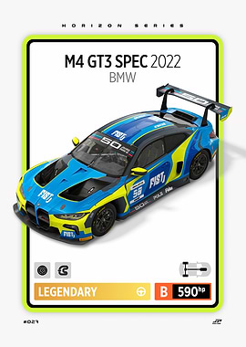 BMW M4 GT3 Spec 2022 Car Card