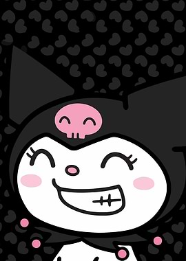 Kuromi Smiling with Skull Icon