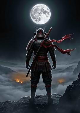 Samurai Under The Full Moon