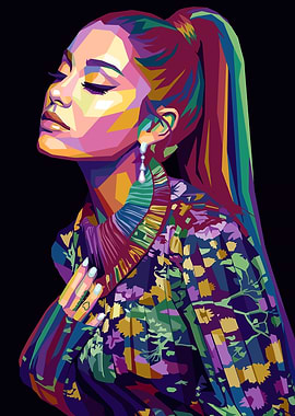Pop Art Portrait of a Ariana Grande