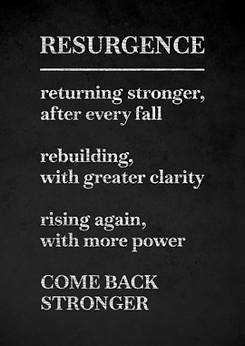 Resurgence Inspirational Text Art