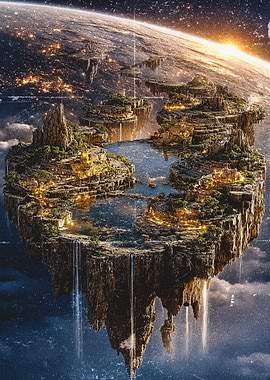 Floating Islands Cityscape