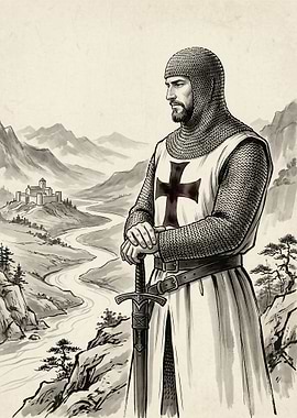 Knight in a Mountain Landscape