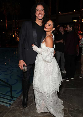 Vanessa Hudgens and Cole Tucker at an event