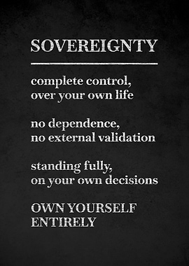 Sovereignty Definition Poster
