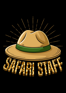 Safari Staff Hat and Text