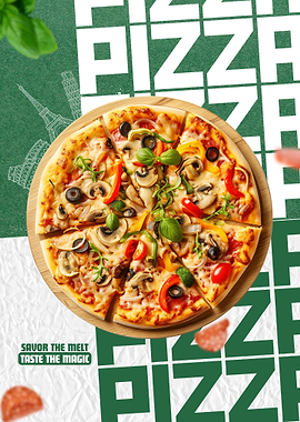 Fresh Veggie Pizza – Gourmet Italian Food Art