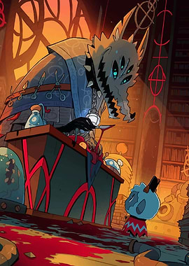 Creepy Wolf Alchemist and Cute Creature