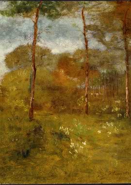 Pine Forest Landscape Painting