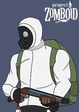Project Zomboid Character with Shotgun