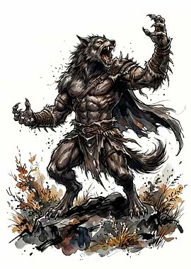 Fierce Werewolf Warrior