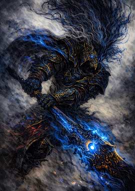 Dark Knight with Electric Sword