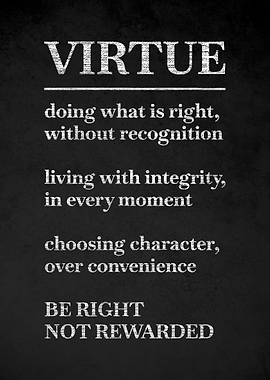 Virtue Definition Poster