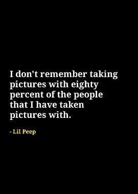Lil Peep Quote on Black Background