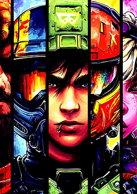 Vibrant Sci-Fi Character Montage