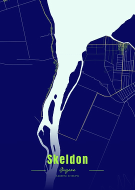 Skelton, Guyana Map