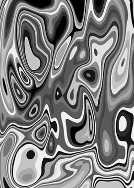 Abstract Black and White Swirls