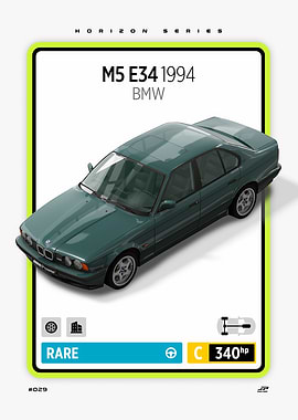 BMW M5 E34 1994 Card