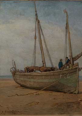 Fishing Boat on a Sandy Shore