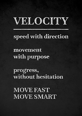 Velocity Definition Poster