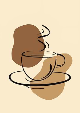 Abstract Coffee Cup Art