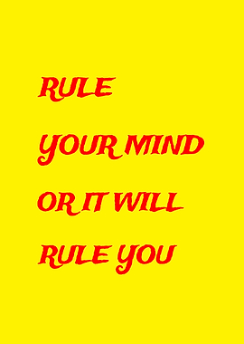 Rule Your Mind Motivational Text