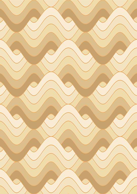 Wavy Geometric Pattern in Earth Tones