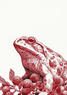 Red Toad And Berries