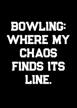 Bowling Chaos Line Text Art