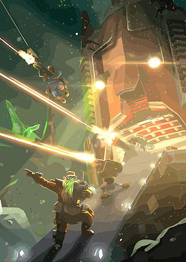 Deep Rock Galactic Dwarves in Space Battle