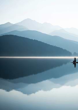 Serene Mountain Lake Reflection